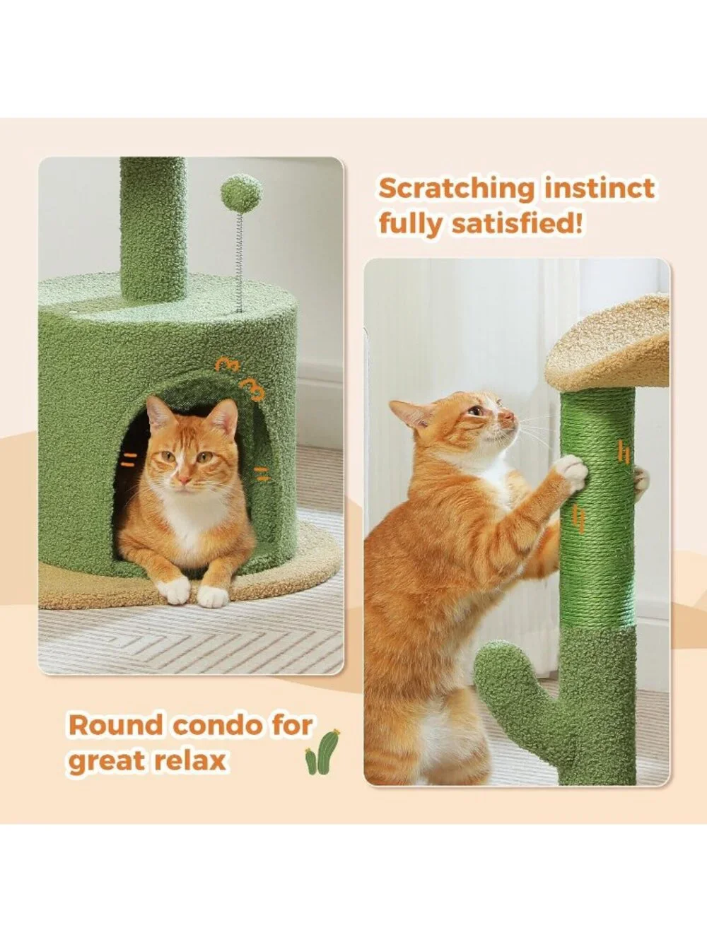 New 32-Inch Purple Flower Cat Tree Tower with Scratching Post - Condo for Cats